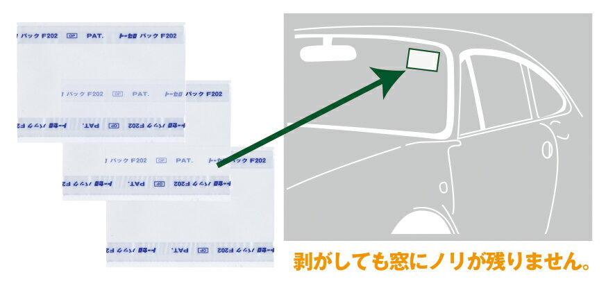 【送料無料】保安基準適合標章用袋　100枚入　仮検査標章袋　テープ付き