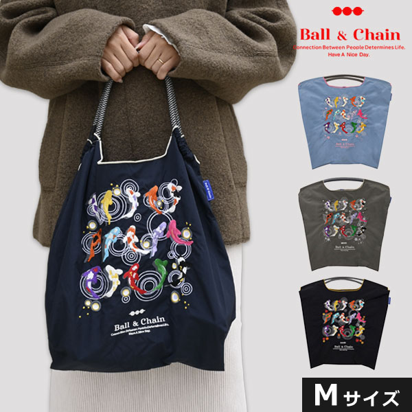 樂天商城 - 【送料無料】【即納】 Ball＆Chain ボールアンドチェーン 正規品 KOI　Mサイズ バッグ エコバッグ トートバッグ 刺繍 ギフト A4 301020