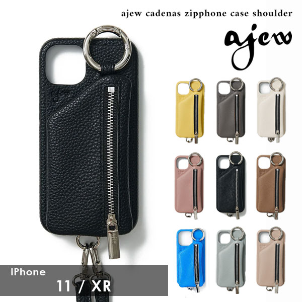 【iPhone11/XR対応】 エジュー ajew 一部7月下旬〜8月中旬予約 ajew cadenas zipphone case shoulder iphone ショルダーストラップ ac201900711のサムネイル