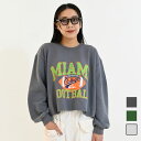 【SALE50%OFF】【即納】 DHSELECT カットオフプリントスウェット トップス トレーナー レディース 長袖 ミドル丈 カジュアル プルオーバー ロ...