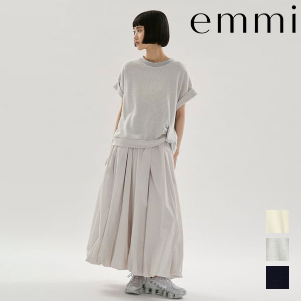 樂天商城 - 【即納】 エミ emmi セットアップ 裏毛トップス×撥水スカートセット 半袖 ミドル丈 マキシ丈 バルーン 13wco262010