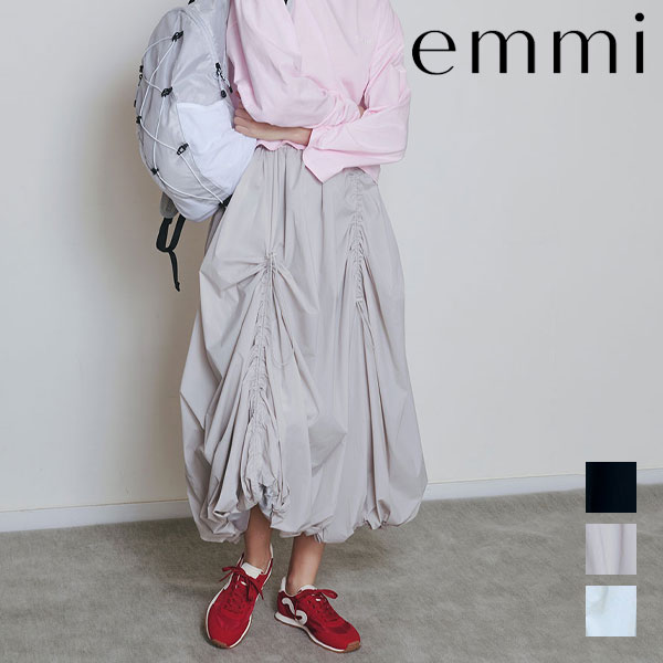 樂天商城 - 【新作10%OFF】【即納】エミ emmi ボトムス ドロストバルーンスカート/撥水 長袖 ロング丈 ボリュームスカート ドローコード 13wfs261084