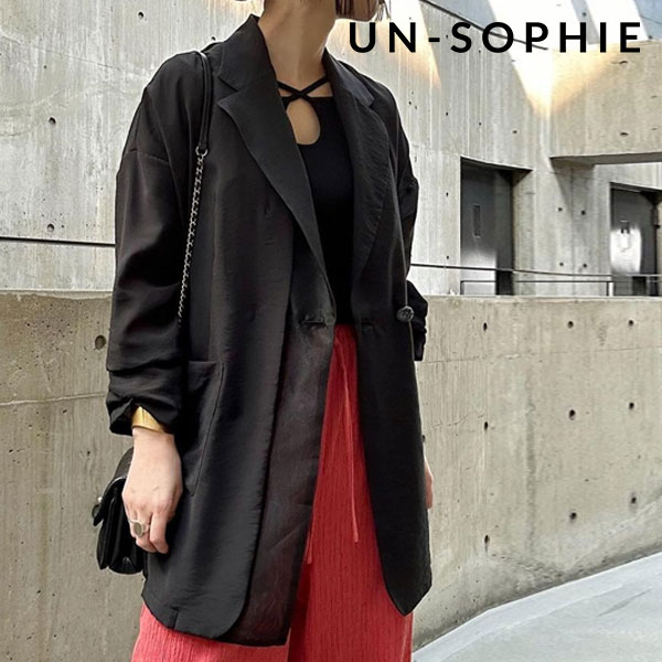  アンソフィー un-sophie Organdy tailored jacket オーガンジーテーラードジャケット アウター 長袖 ミドル丈 uve230313