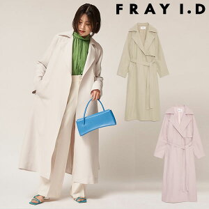 フレイアイディー FRAY I.D 22春夏 2月中旬〜3月上旬予約 スプリングエアリーオーバートレンチ レディース アウター コート ロング丈 トレンチコート リバーコート 長袖 シンプル 無地 綺麗め オフィスカジュアル 通勤 fwfc221103