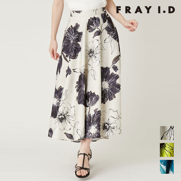 樂天商城 - 【即納】 フレイアイディー FRAY I.D ボトムス 26春夏 フラワーサーキュラースカート マキシ丈 フレア 花柄 fwfs261069