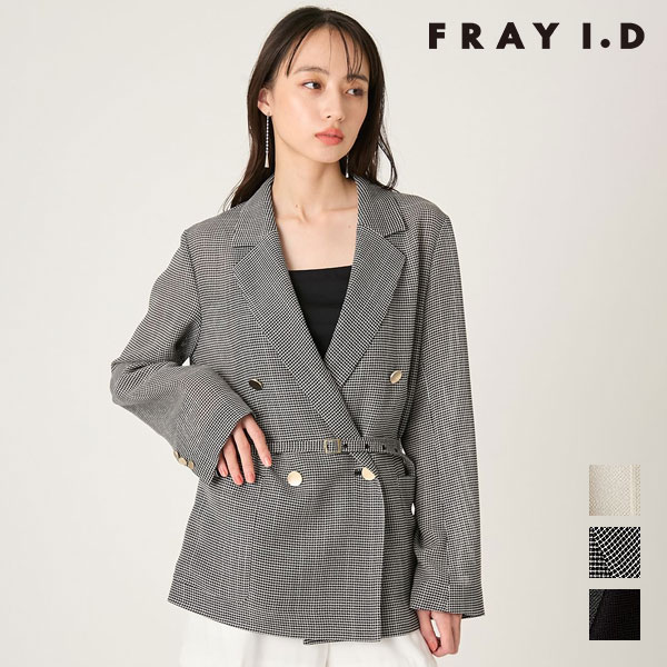 樂天商城 - 【即納】 フレイアイディー FRAY I.D アウター 26春夏 ダブルブレストカラミジャケット 長袖 ミドル丈 fwfj262003
