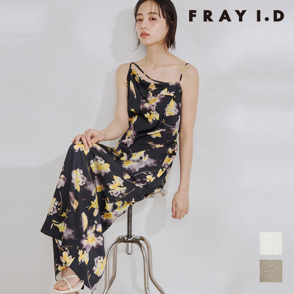 樂天商城 - フレイアイディー FRAY I.D ワンピース 26春夏 サテンキャミアシメワンピース 5月上旬～下旬予約 キャミソール マキシ丈 タイト fwfo262078