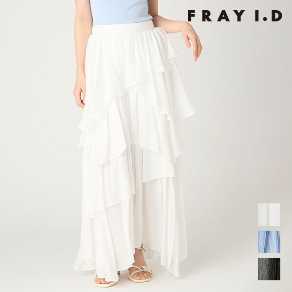 樂天商城 - フレイアイディー FRAY I.D ボトムス 26春夏 2wayアシンメトリーティアードスカート 6月上旬～下旬予約 マキシ丈 フレア fwfs262064