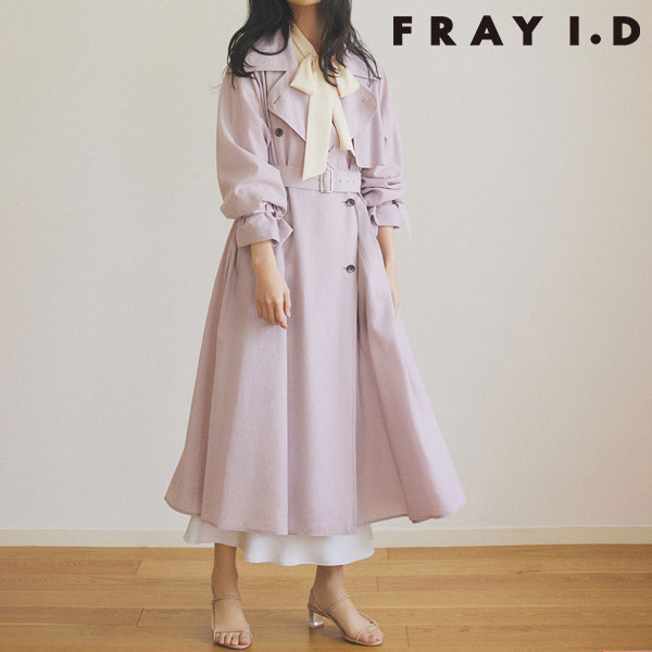 【期間限定 SALE20 OFF】 【即納】 フレイアイディー FRAY I.D アウター 24春夏 ライトフレアトレンチコート ロング丈 長袖 fwfc241040