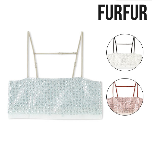 樂天商城 - 【新生活応援セール70%OFF】【即納】 ファーファー FURFUR トップス スパンコールビスチェ ショート丈 ノースリーブ rwft244069