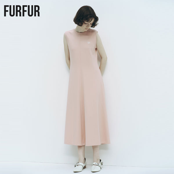【SALE30%OFF】【即納】ファーファー FURFUR ドレス 25春夏 ロゴ刺繍ノースリーブカットワンピース ロング丈 ノースリーブ rwco251088のサムネイル