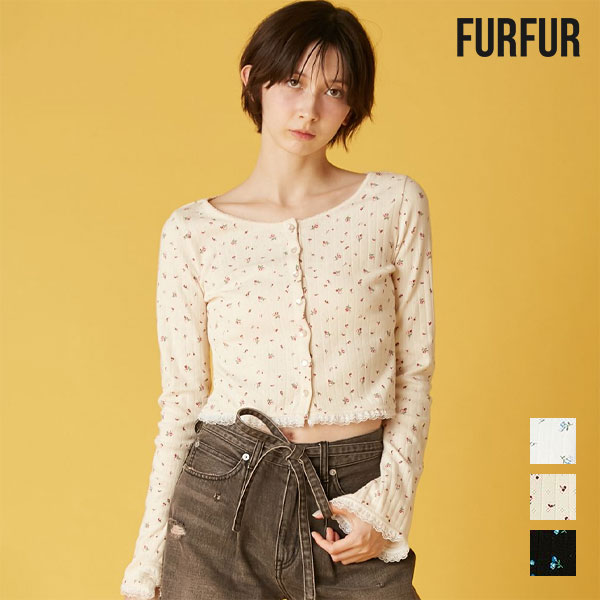 樂天商城 - 【SALE10%OFF】【即納】ファーファー FURFUR トップス 26春夏 ミニフラワープリントカーディガン ミドル丈 長袖 セットアップ rwcp261070 rwct261071 rwct261072