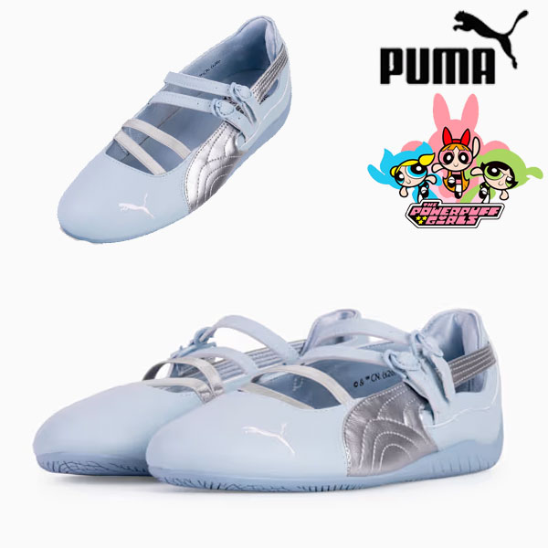 樂天商城 - 【即納】プーマ PUMA PUMA×パワーパフガールズ スピードキャット バレエシュー スニーカー 靴 ローカット コラボ 運動 スポーツ 軽量 408103-01