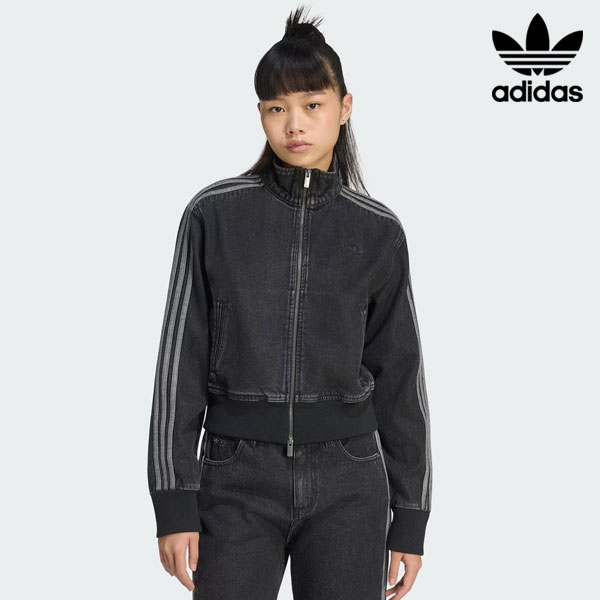 アディダス 黒 女性2XL モントリオールデニムジャケット ブルゾン 