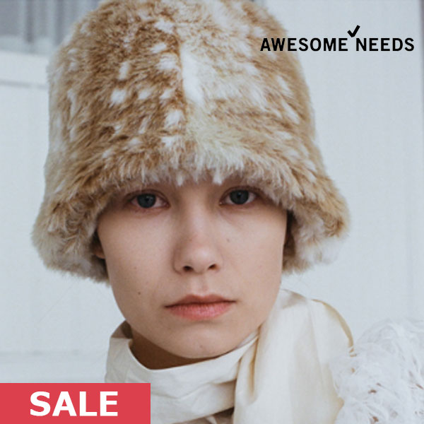 クーポンで10%OFF 【SPRING SALE50%OFF】 【即納】 AWESOME NEEDS オーサムニーズ FUR LAMPSHADE HAT レディース 帽子 ハット 小物 flhat ギフト