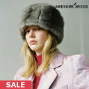 クーポンで10%OFF 【SPRING SALE50%OFF】 【即納】 AWESOME NEEDS オーサムニーズ LOW LAMPSHADE HAT_FUR レディース 帽子 ハット 小物..