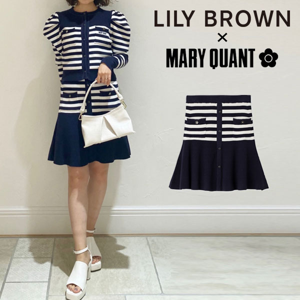 【SALE40%OFF】 リリーブラウン LILY BROWN 23春夏 【LILY BROWN×MARY QUANT】ニットスカート ボトムス タイト ミニ丈 マリクワ コラボ lwns231263 lwnd231262のサムネイル