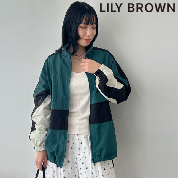   リリーブラウン LILY BROWN アウター 24春夏 カラーブロックトラックジャケット ミドル丈 長袖 lwfj241169