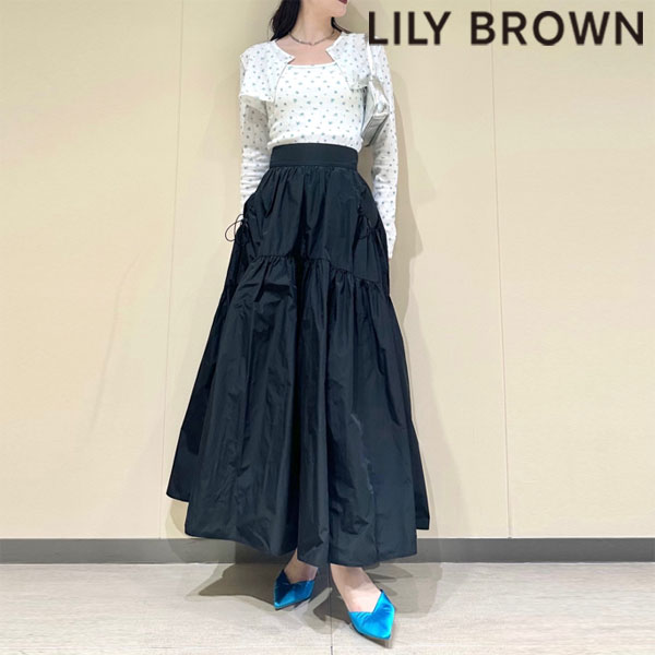 【SPRING SALE10%OFF】 【即納】 リリーブラウン LILY BROWN ボトムス 24春夏 バリエーションボリュームスカート ロング丈 スカート lwfs241060のサムネイル
