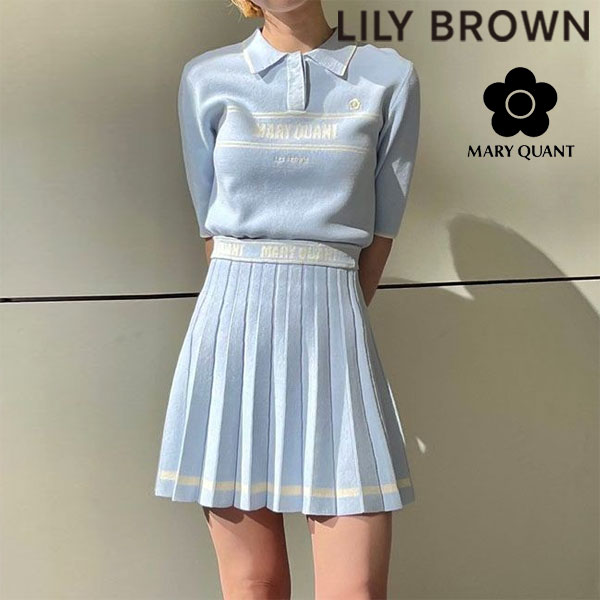 【即納】 リリーブラウン LILY BROWN ボトムス 24春夏 MARY QUANT ニットプリーツスカート ミニ丈 マリクワ コラボ 第5弾 lwns241120のサムネイル