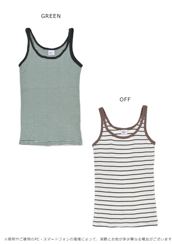 【マラソンP5倍】【SALE50%OFF】 【即納】 ロバートピーミラー Robert P. Miller PANELRIB Camitank パネルリブキャミタンク トップス インナー キャミソール ボーダー rm211-234 3