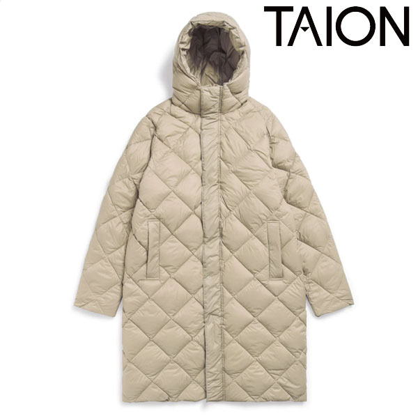 クーポンで10%OFF 【即納】 タイオン TAION アウター 23winter シティ フード ロングダウンジャケット ミドル丈 長袖 防寒 ユニセックス 106coci