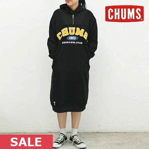 【WINTER SALE40%OFF】 《即納》 CHUMS チャムス マイトンチャムスカレッジハーフジップフーデッドドレス レディース ユニセックス ワンピース 長袖 ch18-1269