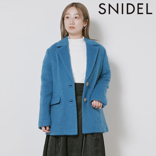 クーポンで10%OFF 【SPRING SALE50%OFF】 【即納】 スナイデル SNIDEL シャギーオーバージャケット アウター ジャケット テーラード sw..