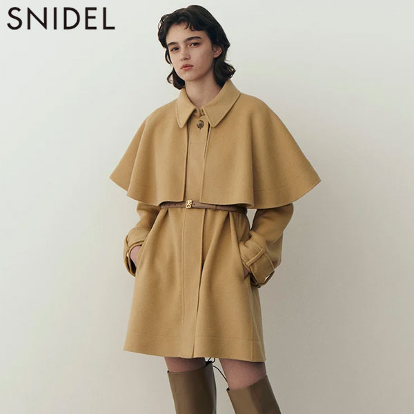 【即納】 スナイデル SNIDEL アウター 24秋冬 リバーケープコート ミドル丈 長袖 ベルト付き swfc245045のサムネイル