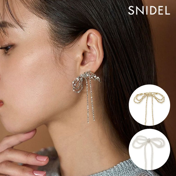 【新作10%OFF】【即納】 スナイデル SNIDEL アクセサリー 25春夏 チェーンリボンピ...