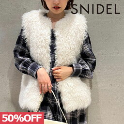 スナイデル ベスト レディース 【SPRING SALE50%OFF】 【即納】 スナイデル SNIDEL 23winter バリエフェイクファージレ アウター ミドル丈 ベスト swfv234085 23秋冬