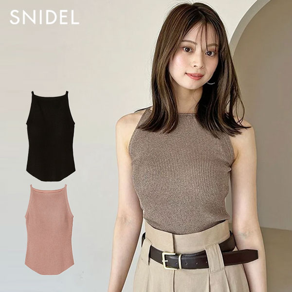【新作10%OFF】【即納】スナイデル SNIDEL トップス 25春夏 カップインキャミニットプルオーバー ミドル丈 ノースリーブ キャミソール swnt254043