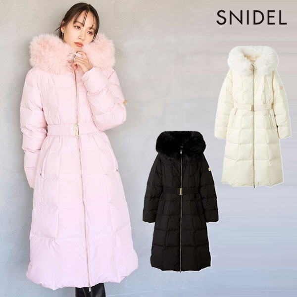 【新作10%OFF】スナイデル SNIDEL アウター 25秋冬 スタイルアップフレンチダウンロングコー 12月上旬～下旬予約 ロング丈 長袖 ダウン swfc255066のサムネイル