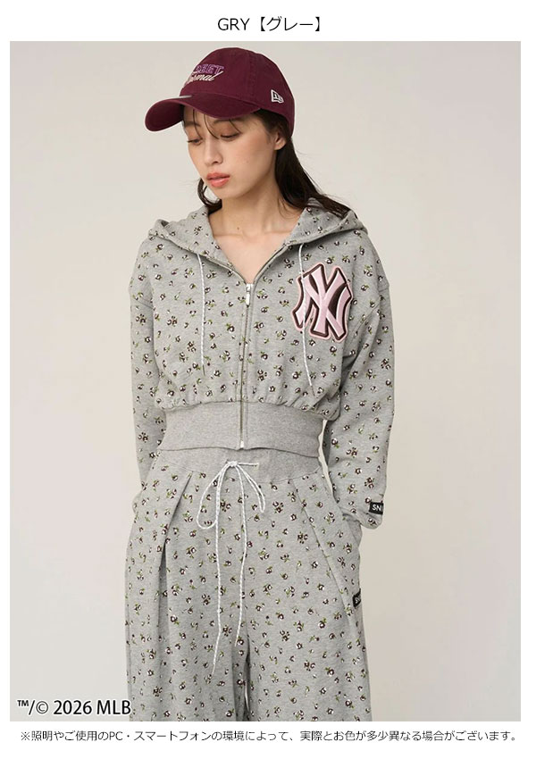 【即納】 スナイデル SNIDEL トップス 26春夏 【MLB】Sustainableワンポイントフーディー コラボ セットアップ パーカー 長袖 swct261087