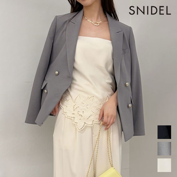樂天商城 - 【新生活応援セール10%OFF】【即納】スナイデル SNIDEL アウター 26春夏 Sustainableダブルブレストジャケット 長袖 オフィス 羽織 swfj261077