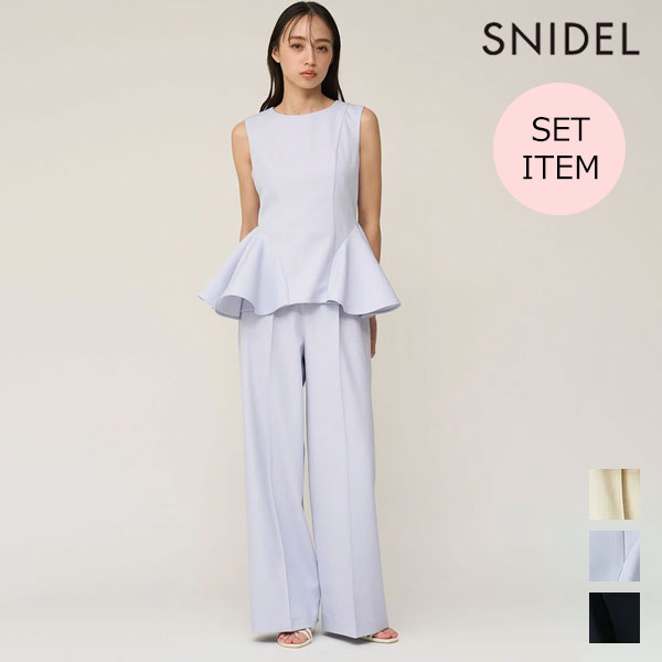 【即納】 スナイデル SNIDEL セットアップ ペプラムパンツセットアップ ノースリー...
