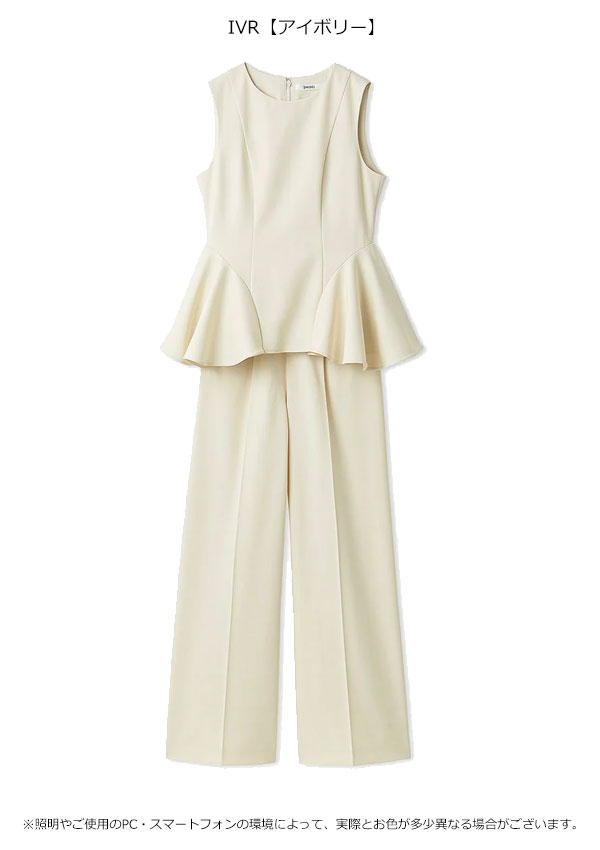 【即納】 スナイデル SNIDEL セットアップ ペプラムパンツセットアップ ノースリーブ ミドル丈 フルレングス ブラウス ワイドパンツ swfo261121