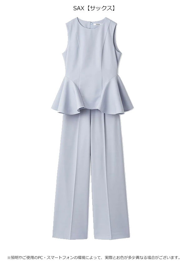 【即納】 スナイデル SNIDEL セットアップ ペプラムパンツセットアップ ノースリーブ ミドル丈 フルレングス ブラウス ワイドパンツ swfo261121