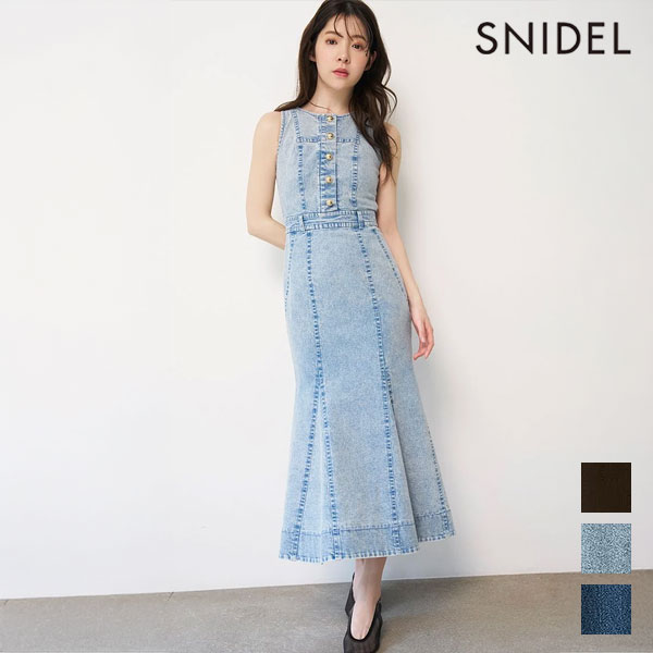 樂天商城 - スナイデル SNIDEL ワンピース 26春夏 アメスリデニムワンピース 4月下旬～5月中旬予約 マキシ丈 ノースリーブ マーメード swfo262050