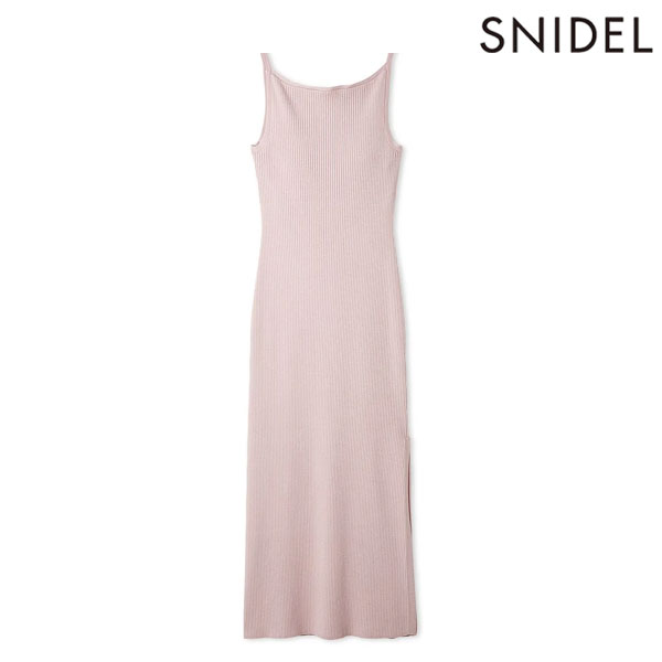 【SALE10%OFF】【即納】 スナイデル SNIDEL ワンピース 26春夏 シンプルニットキャミワンピース マキシ丈 キャミソール タイト スリット swno262073