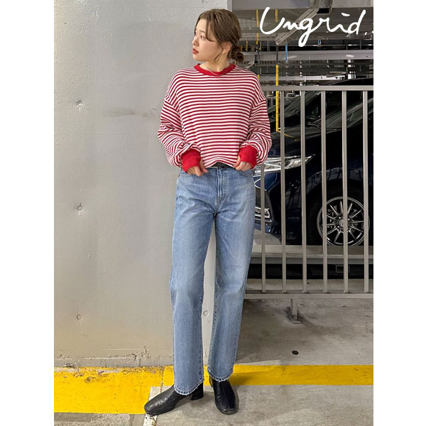【毎日出荷中】【SALE40%OFF】 【即納】 アングリッド ungrid ボトムス 24春夏 ヴィンテージスリムストレートデニム パンツ ロング丈 112412418301のサムネイル
