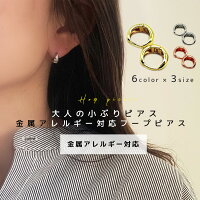 【好評延長！ 20％OFFクーポン】 フープピアス ピアス 金属アレルギー キャッチレ...