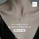【本日最終日! 10%OFFクーポン!2点買 22%OFF】 ネックレス 金属アレルギー レディース 華奢 チェーン リング フープ ペンダント シルバー ニッ...