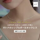 【本日最終日! 10%OFFクーポン!2点買 22%OFF】 ネックレス 金属アレルギー レディース ボール チェーン シンプル チャーム ペンダント シルバー...