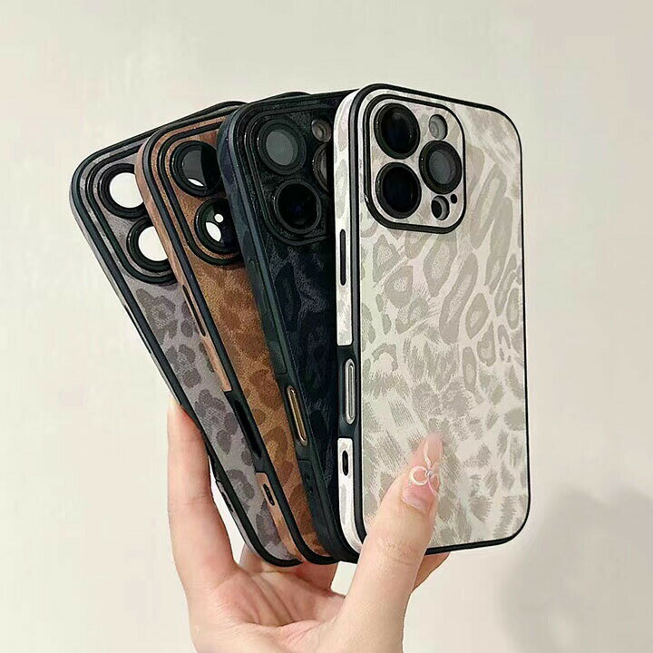 Rakuten - ヒョウ柄 iPhone17ケース レオパード 縁取り iPhone16Proケース iphone15ケース ラメ キラキラ iphone13ケース スマホケース アイフォンケース iPhone14 iPhone15 iPhone16 Pro Max ケース カメラレンズカバー付き 可愛い おしゃれ 韓国 手触りがいい 指紋が付かない