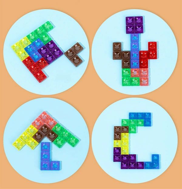 3D テトリス 積み木 パズル 知育玩具 パズルセット 組み立て おもちゃ プレゼント 知育玩具 早期開発 教育おもちゃ ギフト 誕生日 贈り物 クリスマス プレゼント 創造力 考える力 五感 好奇心を刺激する知育玩具です 室内 2