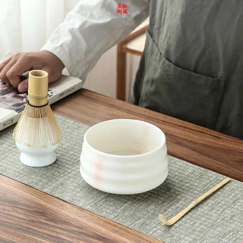 花まんの茶道具 セット 初心者 選べる抹茶セット 茶道 入門セット 4点セット まったり 竹 陶器 和風家用茶器 プレゼント 贈り物 母の日 カジュアル 二人でちょっと一服セット 茶筌｜アングル2