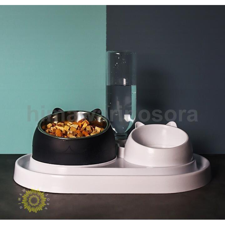樂天商城 - ペットボウル 自動給水器 ペットボウル 食器 犬猫餌入れ 水飲み器 餌やり機 フードボウル ペットボトル スタンド水入れ食盆 えさ皿 ペット用品