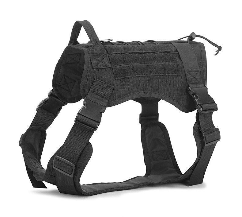 花まんの送料無料 ハーネス ペット用品 胴輪 単品 犬用 猫用 小型犬 中型犬 ペットグッズ 持ち手付き バックル 面ファスナー サイズ調節可 無地 単色 迷彩 カジュアル おしゃれ かっこいい シンプル お散歩 お出かけ 黒 カーキ 緑 茶｜アングル2