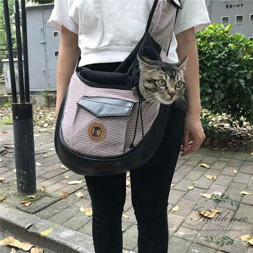 子犬キャリー バッグ 旅行キャリア ペットキャリア ハンドフリースリング 小型犬猫 通気性 メッシュポーチ 屋外 旅行ウォーキング ファッション おしゃれ ペット用品